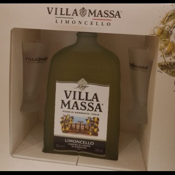 Villa Massa Limoncello Geschenkverpakking met 2 Glazen